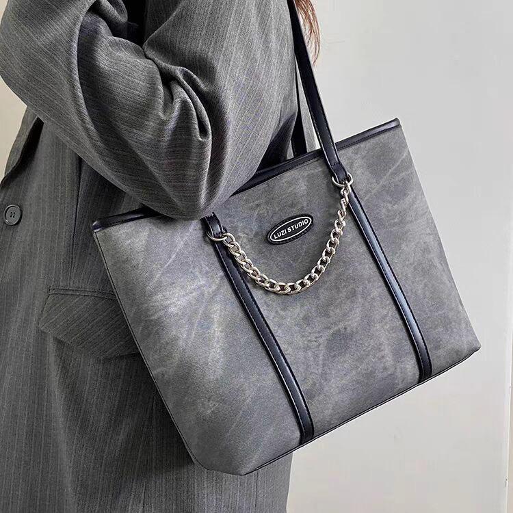 

Tote Bag Niche Design Women S Bag Large Capacity Premium Shoulder Portable Large Bag чорний