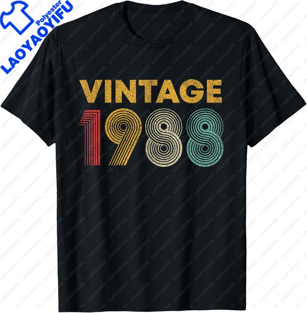 Original Vintage 1988 Limited Edition Classic 1988 Unisex Unisex Tshirt Gifts For Unisex Graphic Tee Camisas Streetwear