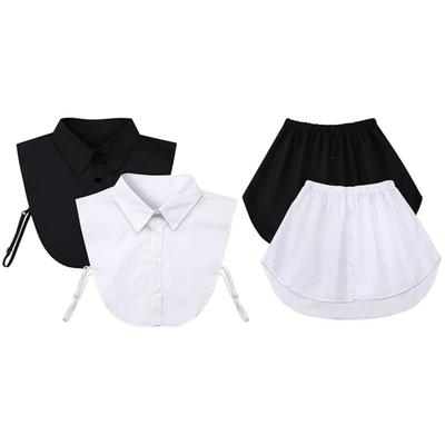 Perfect Match 4 Pcs Fake Collar Blouse Dickey Collar For Women Detachable Collar False Half Shirts Sweep Shirt Extender Adjustable Layering Fa