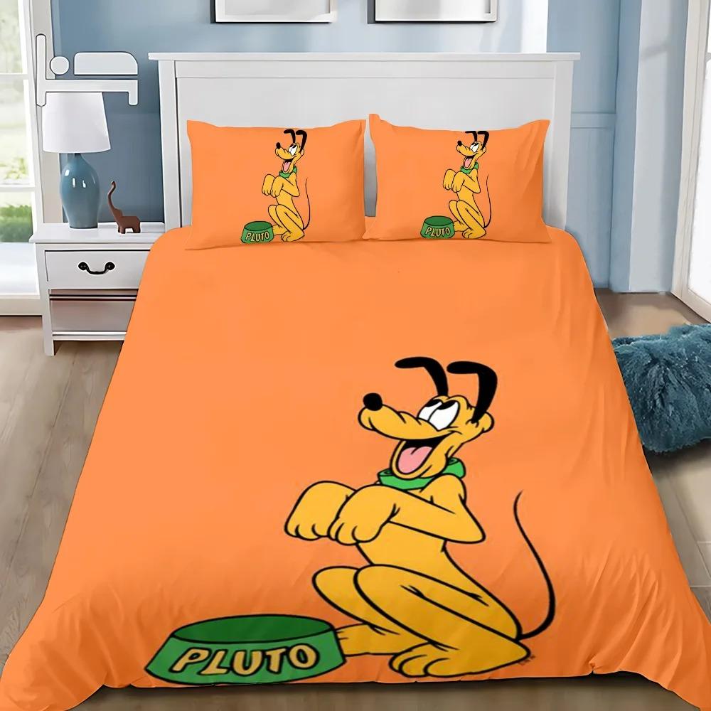 Pluto Dog Duvet Cover Pillowcase Bedding Set Adult Boy Girl Bedroom Decoration Children Gift Single Double Large Size