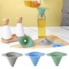 Household Small Funnel Food Grade Silicone Mini Telescopic Folding Funnel Kitchen Acesssory High Quality Anti-leak Home Supplies