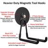 ULIBERMAGNET Strong Magnetic Hooks, Large Magnet with Hook for Heavy Duty Tools, Jigsaws, Hoses, 2-Pack Heavy Duty Magnetic Hooks for Hammer Drills, C
