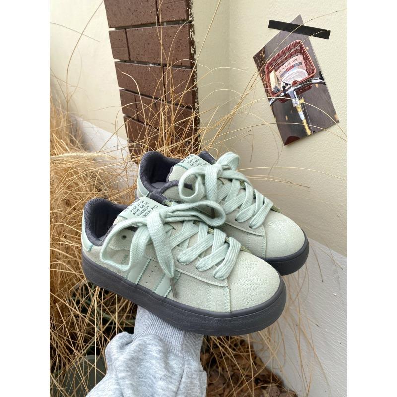 Весна новый мятно-зеленый кеды женские оригинальные нишевые ретро повседневные толстая подошва 35 мятный зеленый