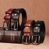 Retro-Gürtel Herren Erste Schicht Rindsleder Vollleder Vielseitig Baumrindenleder Nadelverschluss Gürtel Mittelalter und Junge Männer Neuer Gürtel