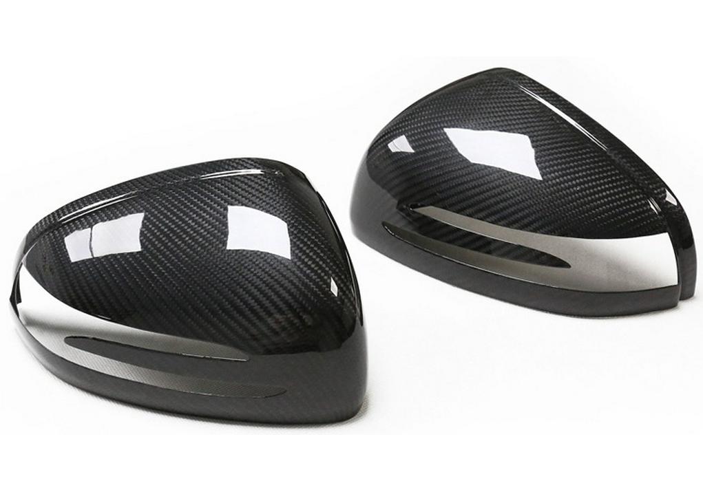 Dry Carbon Fiber Rearview Mirror Cover for Mercedes AMG GT, SLK, SLC, SLS R172/R197/R231