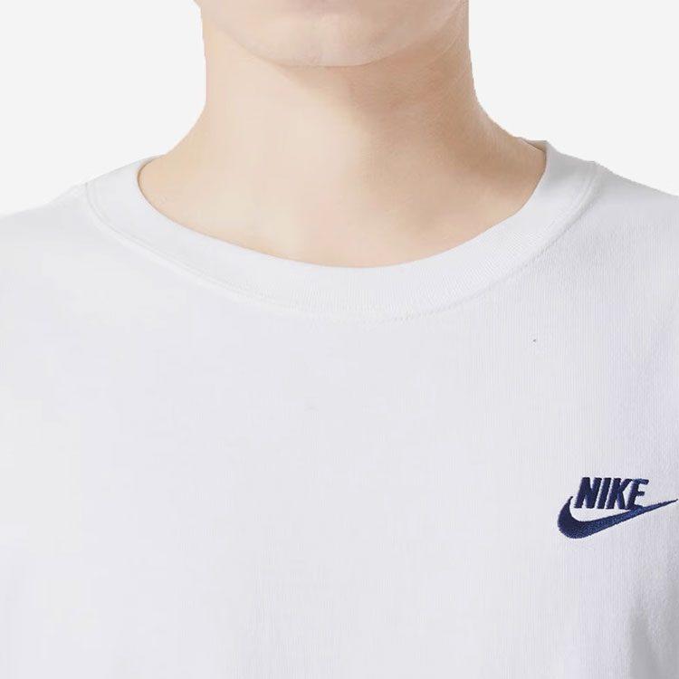 Nike T Shirts Men's White Crew Neck Moderate Straight Fit FN3698-100
