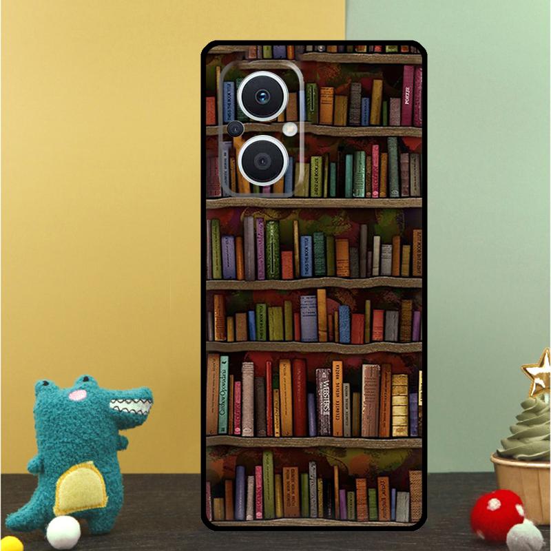 Library  Bookish Case For OPPO Reno 15 13 10 11 14 Pro 12 F 13F 14F 15F 7 8 Lite OPPO Find X9 X8 X5 Pro Cover
