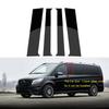 4PCS Glossy Black Pillar Post Fit For Mercedes Benz VITO V CLASS W447 2016- Door Window Column BC Trim Sticker Cover