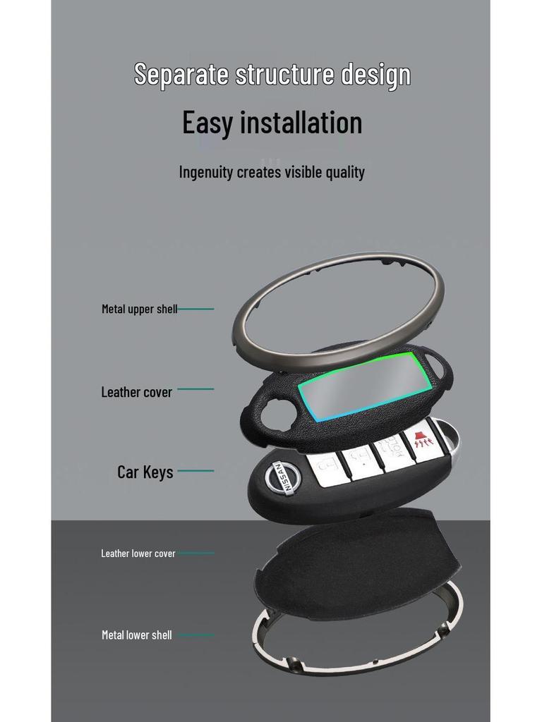 Nissan Key Covers: Fits Sylphy, Teana, Qashqai, X-Trail (14th Gen), Classic Tiida, Kicks, Murano