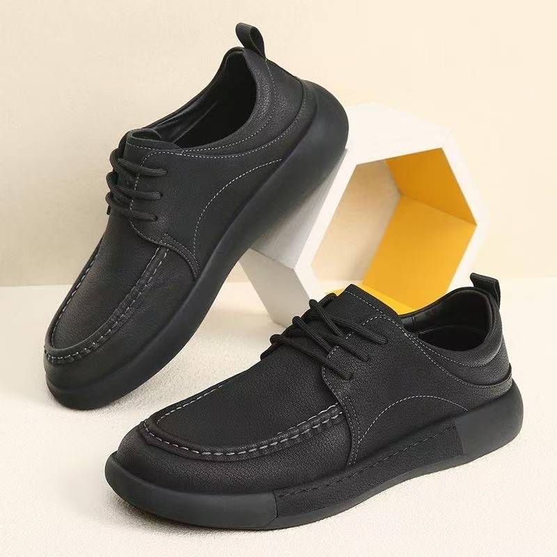 

Fashion Men s Casual Shoes Comfortable Soft Men Loafers Lightweight Slip on Walking Sneakers Breathable Platform Work Footwear 39 чорний