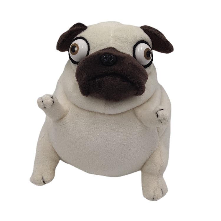 Adorable Silly Pug Plush Toy - Big-Eyed Children's Gift Doll