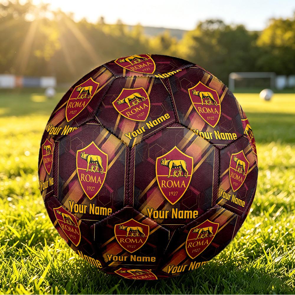 Personalized Size 5 Football AS Roma Pattern Outdoor Game Sports Ball Gift