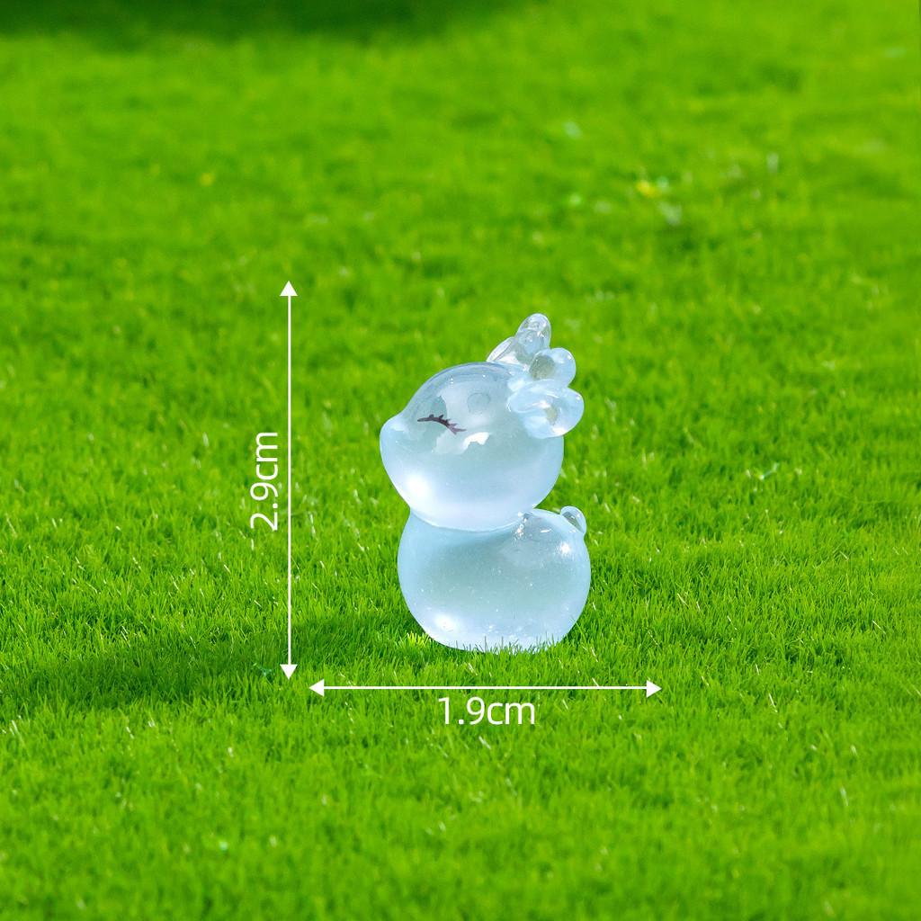 Entzückende im Dunkeln leuchtende Harz-Hirsch-Miniatur für DIY-Gartendekoration und Basteln