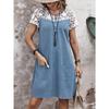JPNTKY Moda Estiva Primaverile Manica Corta Girocollo Abiti Casual