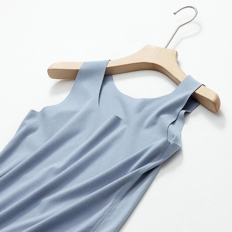 Plus Size Women's Seamless Slim Fit Warm Vest - Brushed Fabric for Autumn & Winter, High Elasticity Base Layer Top