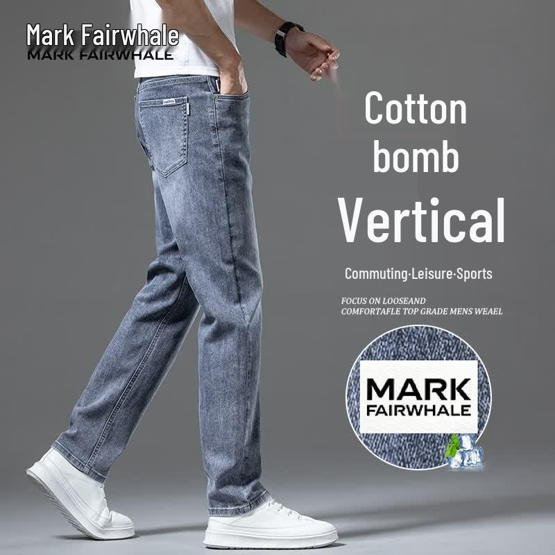 MARK FAIRWHALE Men s Ice-Feel Straight-Leg Denim Jeans 30