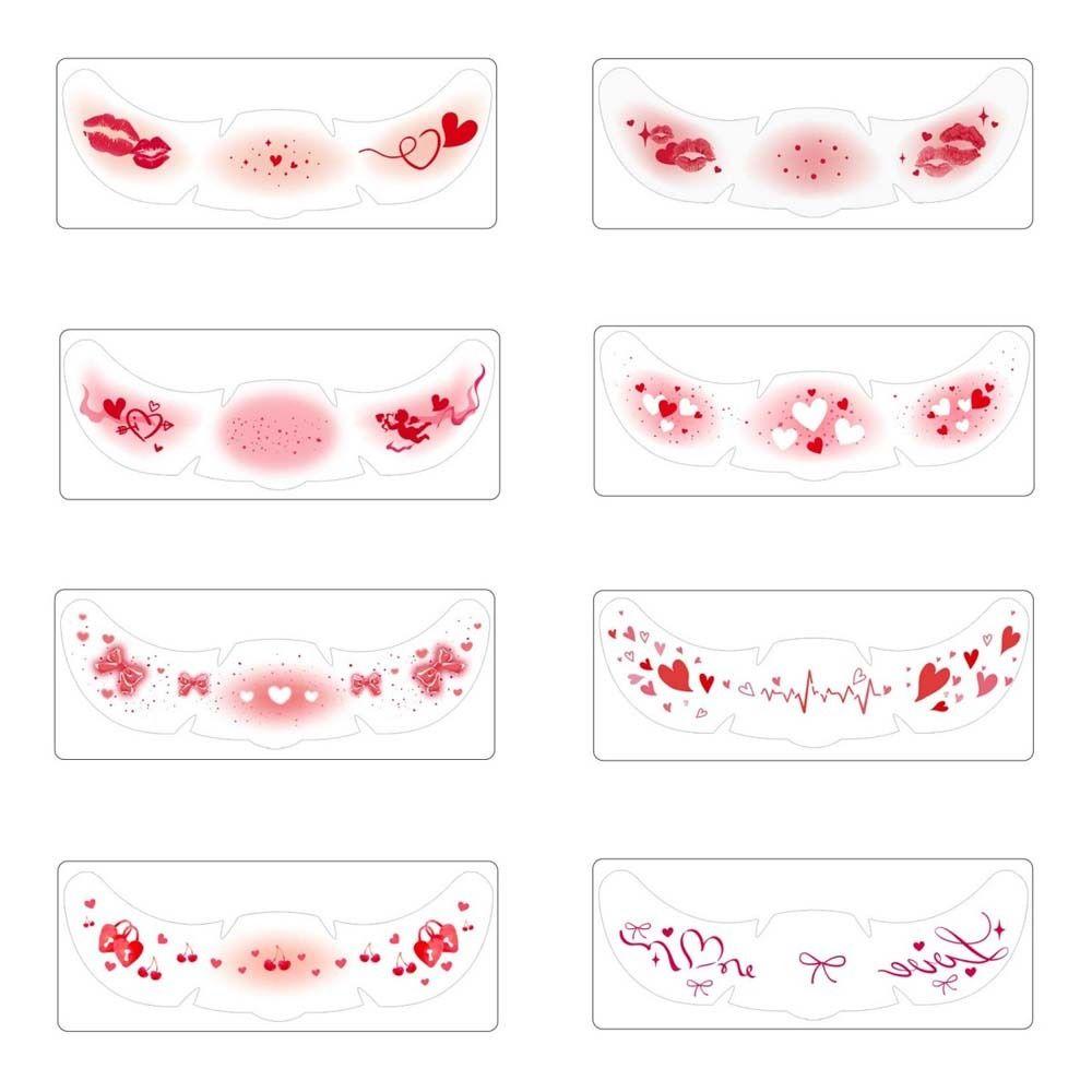 Valentine's Day Freckles Blush Tattoo Stickers Disposable Face Tattoo Sticker Music Festival