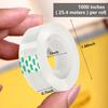 12 Rolls Transparent Tape Refills, 3/4-Inch x 1000 inch Clear Tape, 1 inch Core, Clear Tape Refill Rolls for Gift Wrapping, Home, School