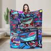 Vox Hazbined Plush Blankets  Creative Throw Blankets for  Sofa Bedding Lounge 150*125cm Bedspread