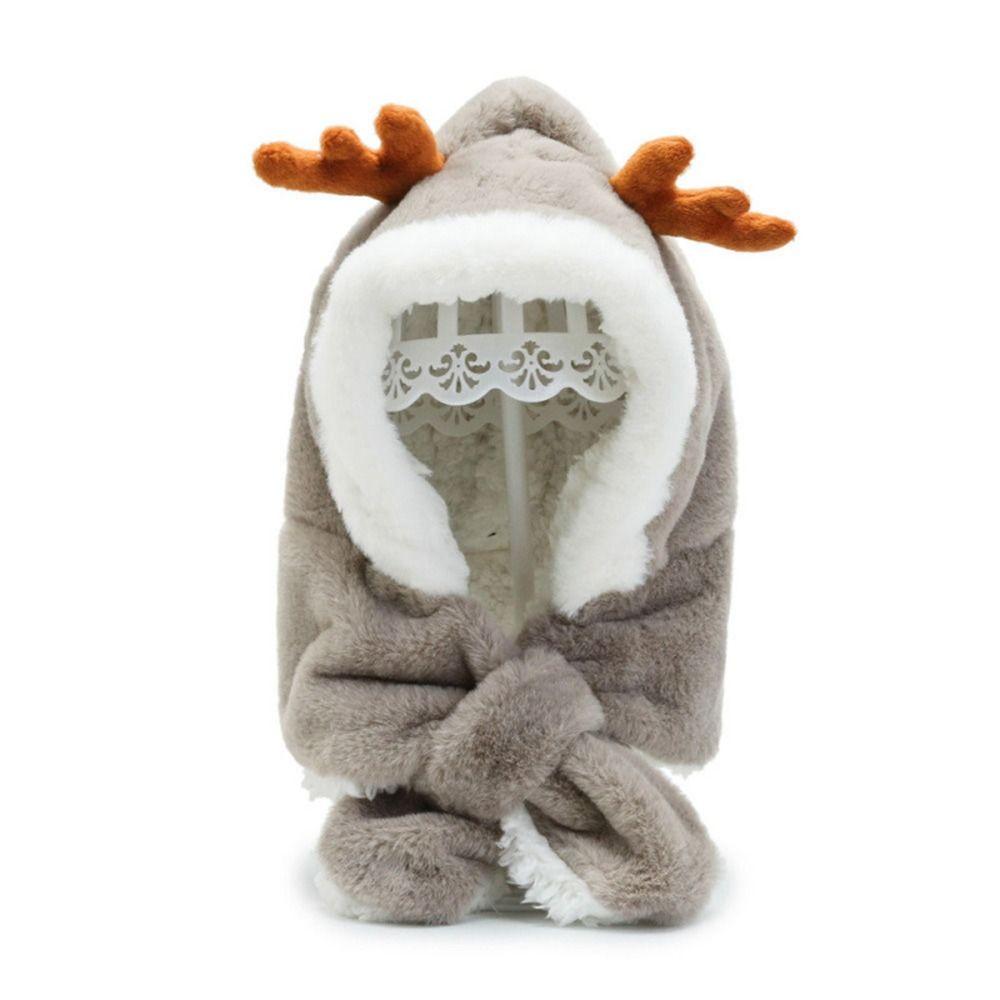 Cartoon Panda One-Piece Beanies Cap Thick Warm Neck Ear Cap Cute Kids Hooded Scarf Winter