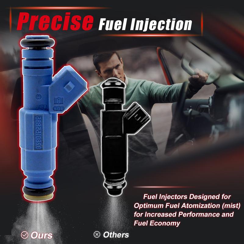 4PCS Fuel Injectors For BMW 325i 2.5L L6 1987-1993 13641734776 F01R00M082 0280155885