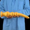 Extra Large Gold Silicone Threaded Vibrator Anal Plug Anal Diverter Dildo Sex Toy Realistic Penis Big Dick