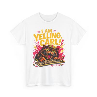 I Am Yelling Carl Donut Cat Meme Funny Men Shirt