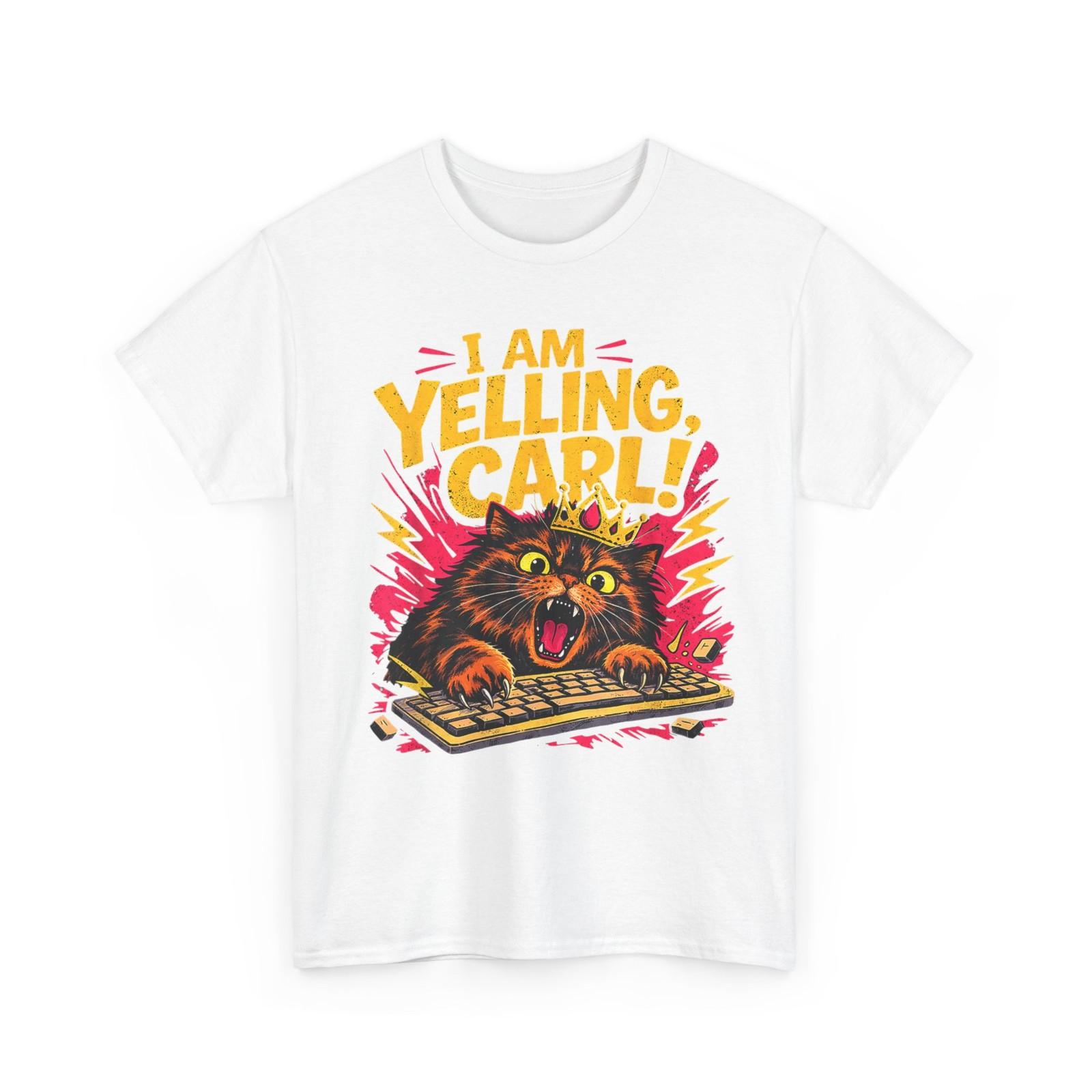 I Am Yelling Carl Donut Cat Meme Funny Men Shirt L