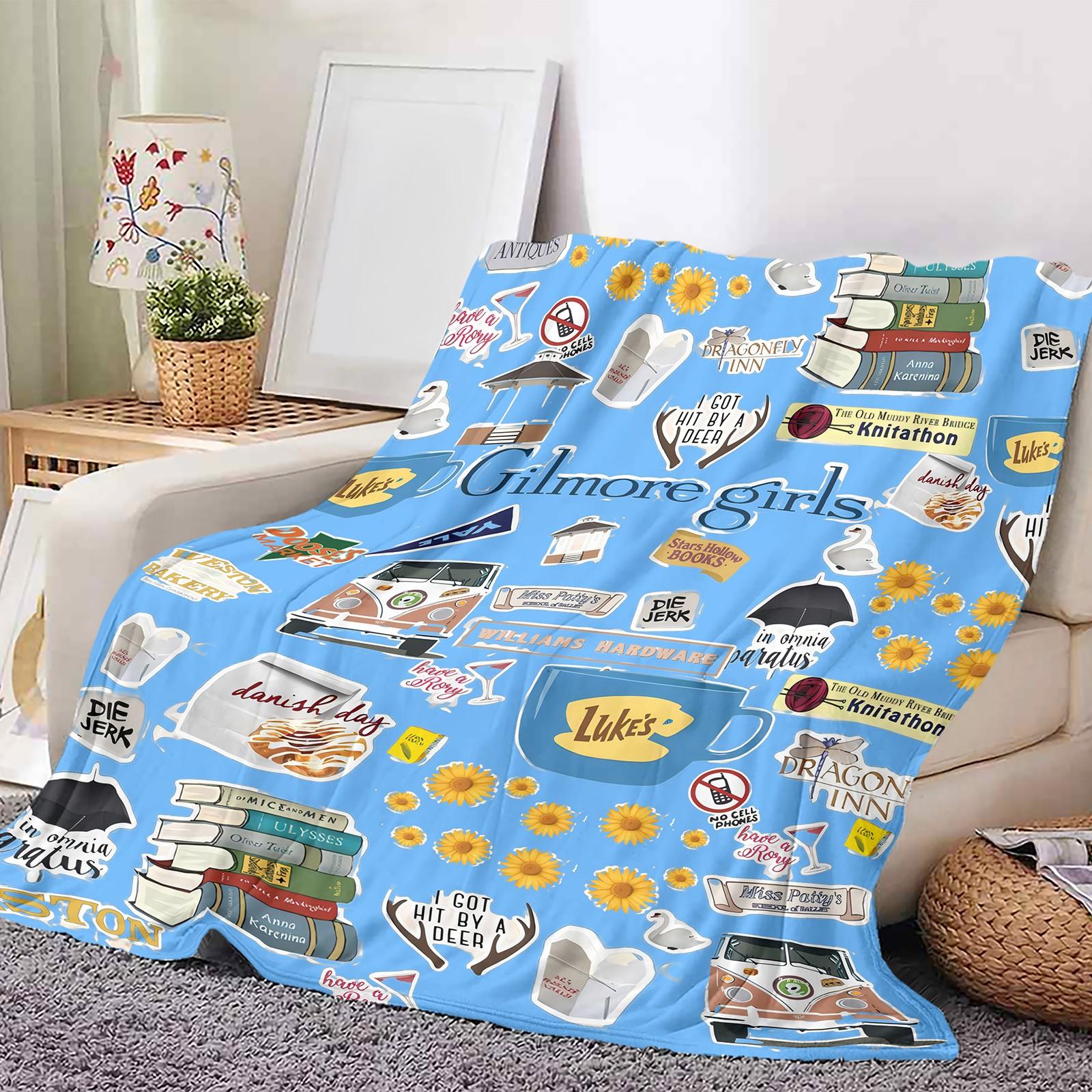 

Фланелевый плед Подарок для девочек Подросткам Комфорт Путешествия Кнопка Дом Декор для дивана Фланель для всех сезонов One Size