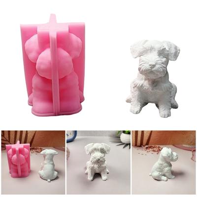 Lovely Animal Molds Castings Molds 3D Dog Silicone Moulds Plasters Molds Ornament Molds Epoxy Resin Molds