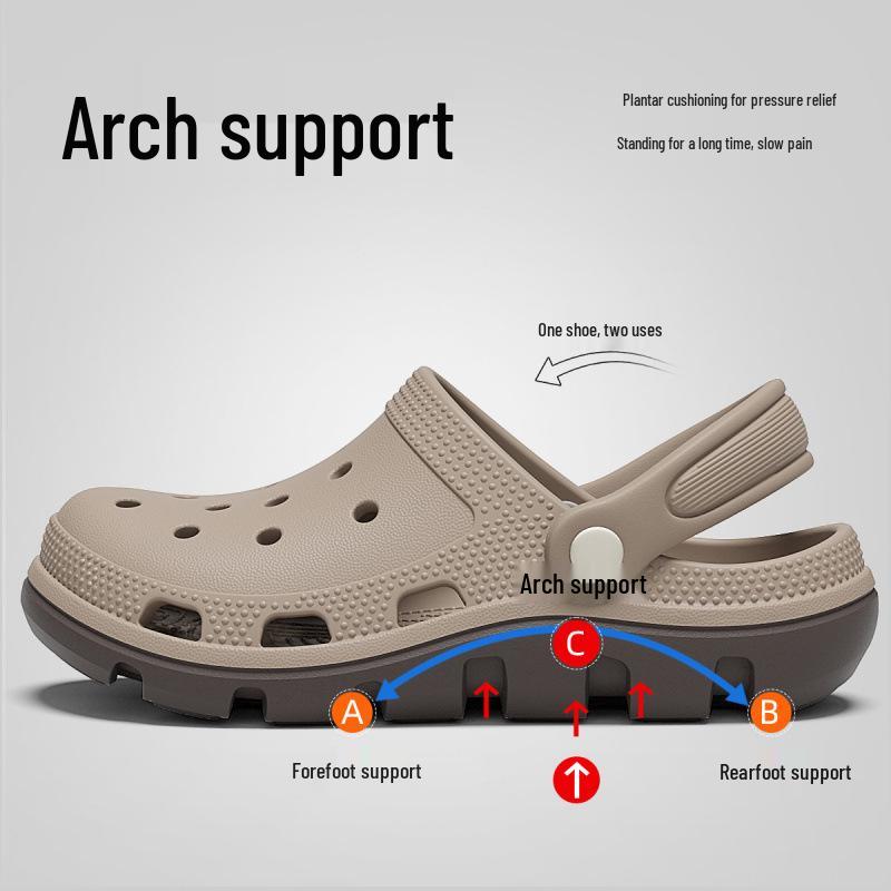 Men's Non-Slip Arch Support Medical Slippers, Sizes 36-44, Comfortable for Outdoor and Operating Rooms.