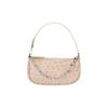 By Far Mini Rachel Textured Chain Zip Leather Shoulder Bag Women Handbags Beige 21CRMIRACLYDSMA