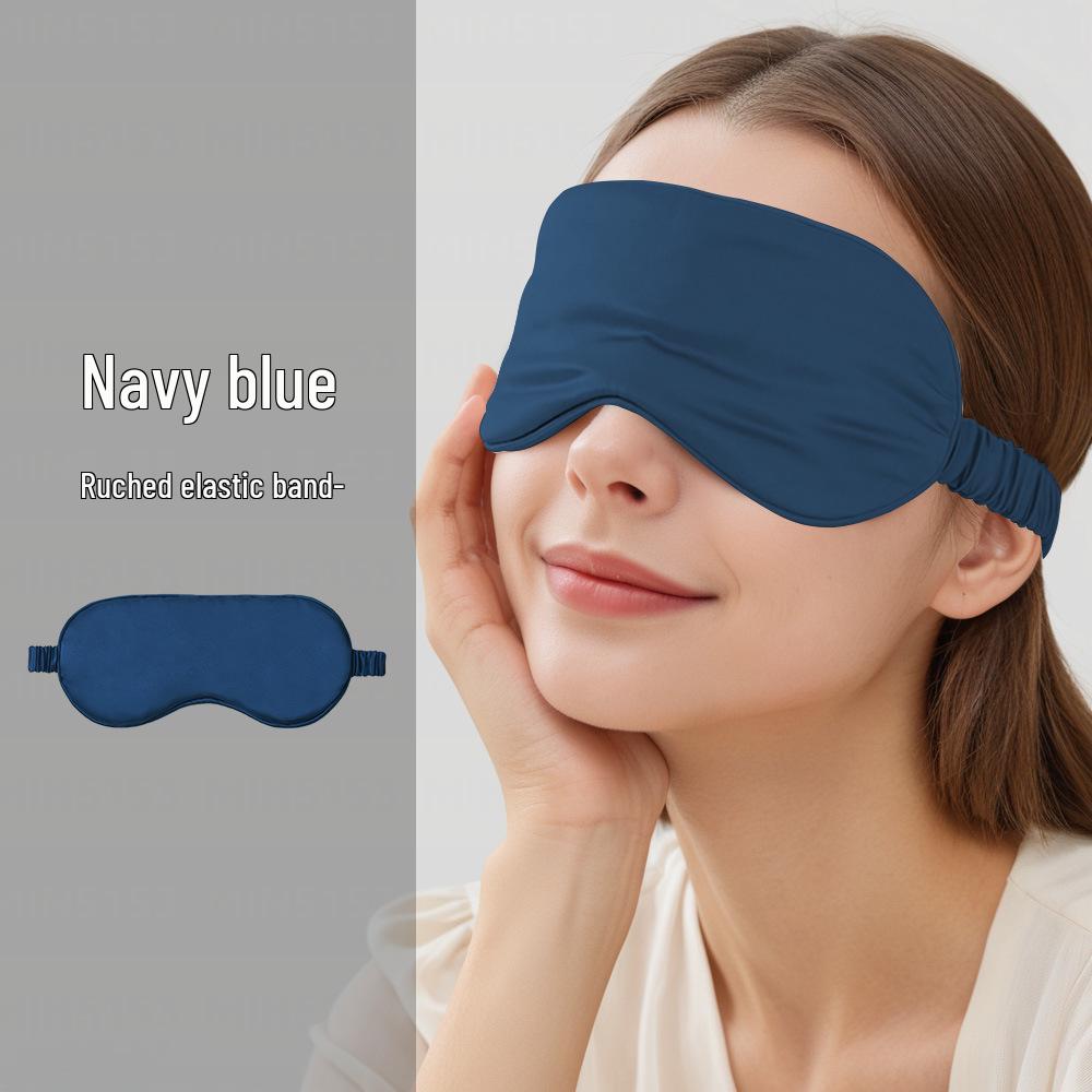 Faux Silk Light Blocking Sleep Eye Mask with Mulberry Silk Print Logo