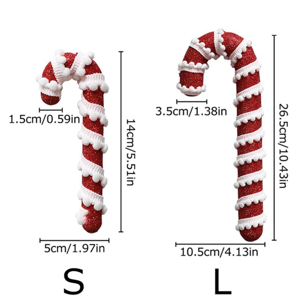 2pcs Mini Christmas Foam Candy Cane Twisted Christmas Tree Decoration Children Gifts
