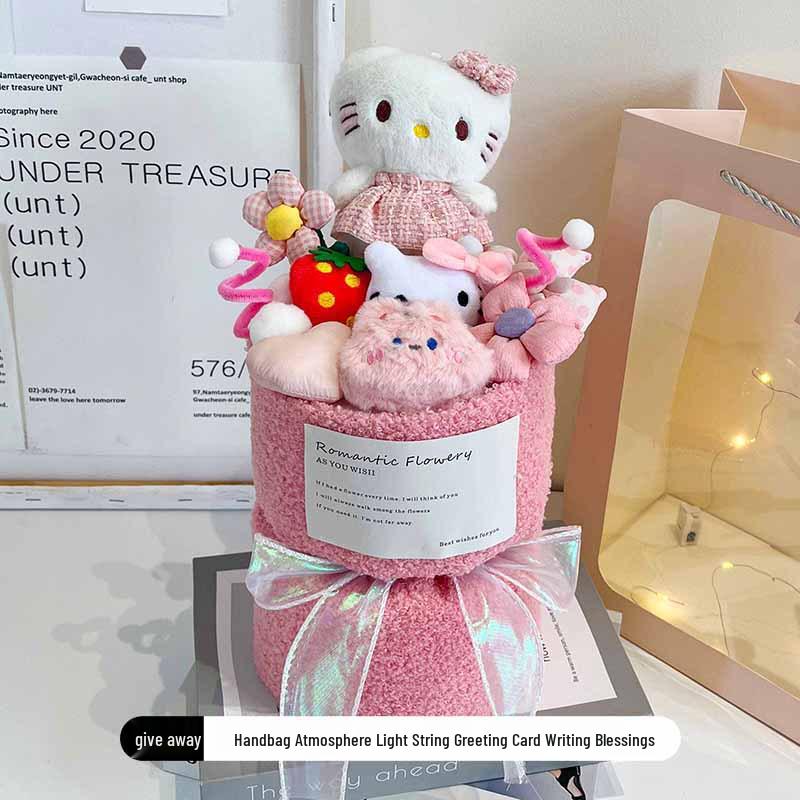 Kirby Sanrio Kuromi & Melody Plush Doll Bouquet - Perfect Christmas or Birthday Gift