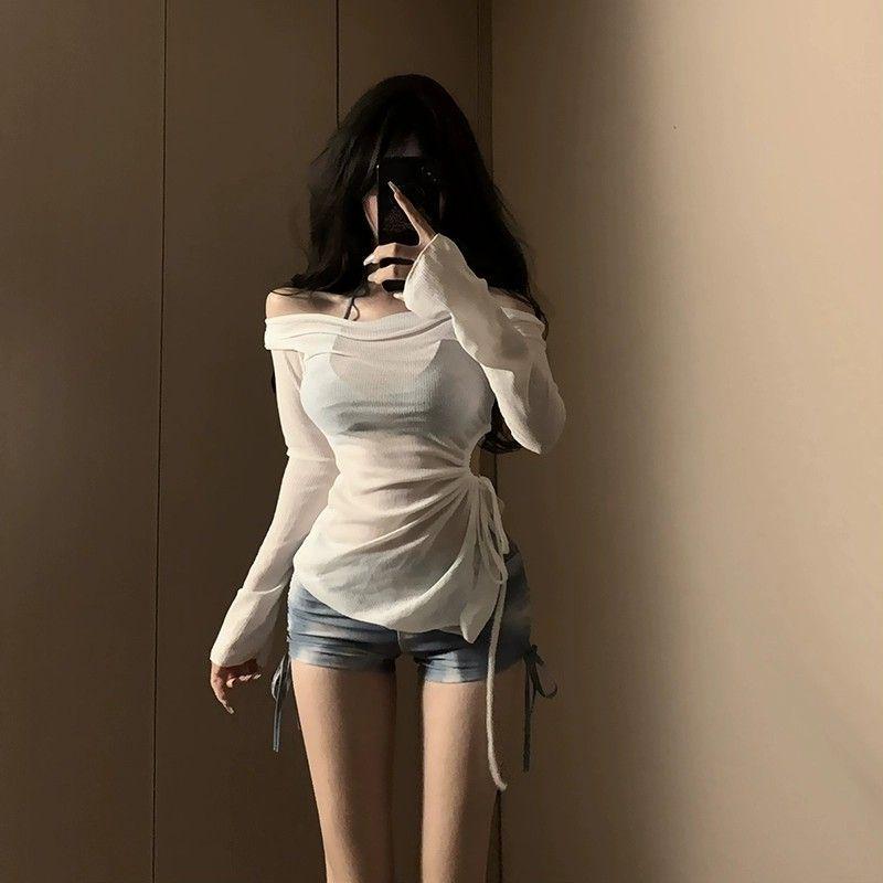 

Корейский раздельный купальник и набор накидки: Сексуальный комплект из трех предметов тай-дай джинсового синего цвета для женщин M