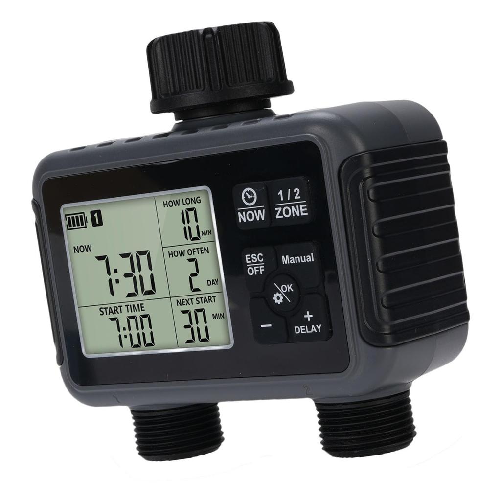 Inteligentny timer zraszacza Podwójne wyjścia Timer nawadniania do ogrodu trawnika z opóźnieniem deszczu Automatyczny