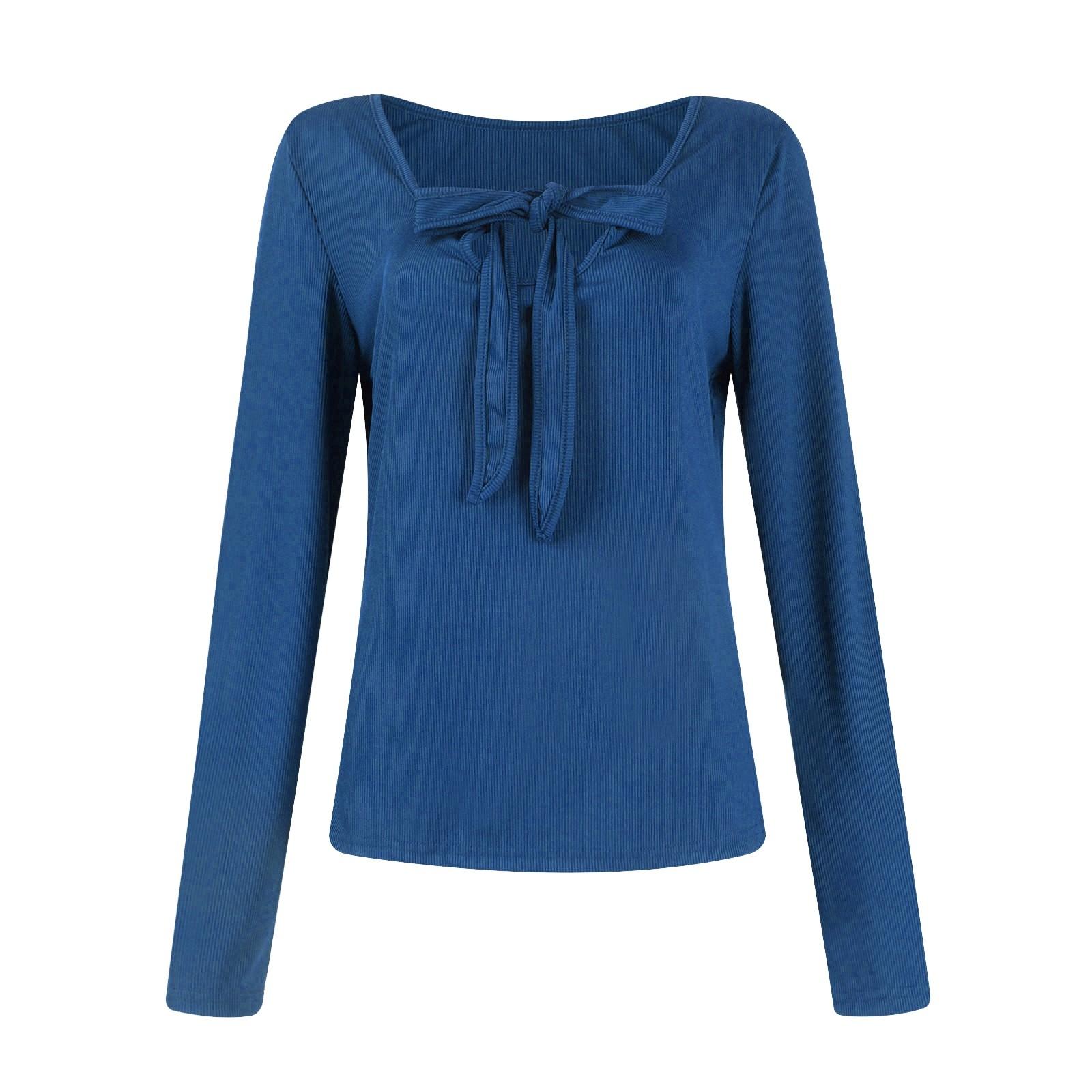 Женская мода женская футболка сексуальный однотонный длинный топ XL коричневый — фото 7