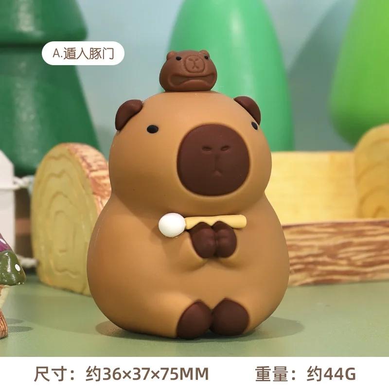 Hot Capybara Figure Toys Kapibara Dolls Simulation Animals Toy Desktop Decoration For Home Desk Kids Xmas Birthday Gifts