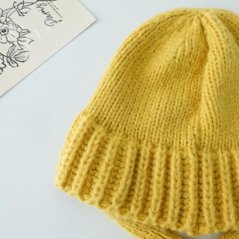 Kamua Winter Vivid Goggin Knit Ribbon Hat for Women green