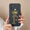 For OPPO F19 Pro+ F19S F9 F11 F15 F17 F5 F7 Case Cover Luxury Fashion Phone Bags Protective Matte Liquid Soft Silicone Crown Letters For OPPO Bumper
