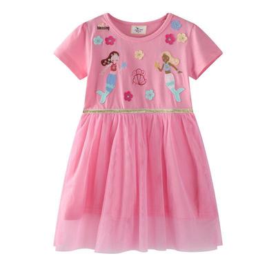 Sommer-Netz-Mädchen-Prinzessinnen-Kurzarmkleid