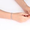 Bracciale in Argento Sterling 925 con Topazio Azzurro Naturale per Donna Gioielli Moda Lusso Leggero Elegante Regalo per Anniversario Compleanno