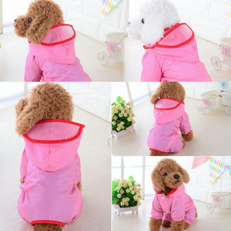 Pet Raincoat Dog Raincoat Puppy Hooded Waterproof Clothes