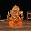 Detailed Ganesha Statue Resin Craft Spiritual Home Decoration Office Sculpture Hindu God Figurine Elephant God Model
