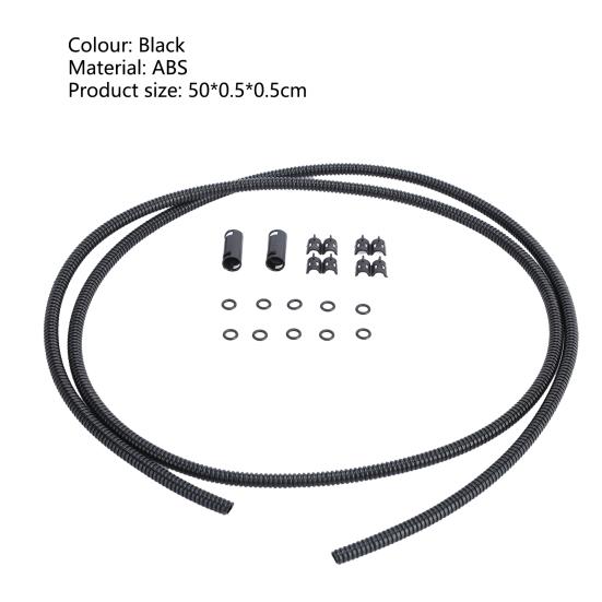Scheibenwaschwasserschlauch, hochfest, korrosionsbeständig, schwarz, 50 cm, Wellrohr, Scheibenwaschanlage