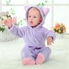 Flannel Baby Romper: Cartoon Bear, Cat, Rabbit, Sheep Onesie for Spring and Autumn
