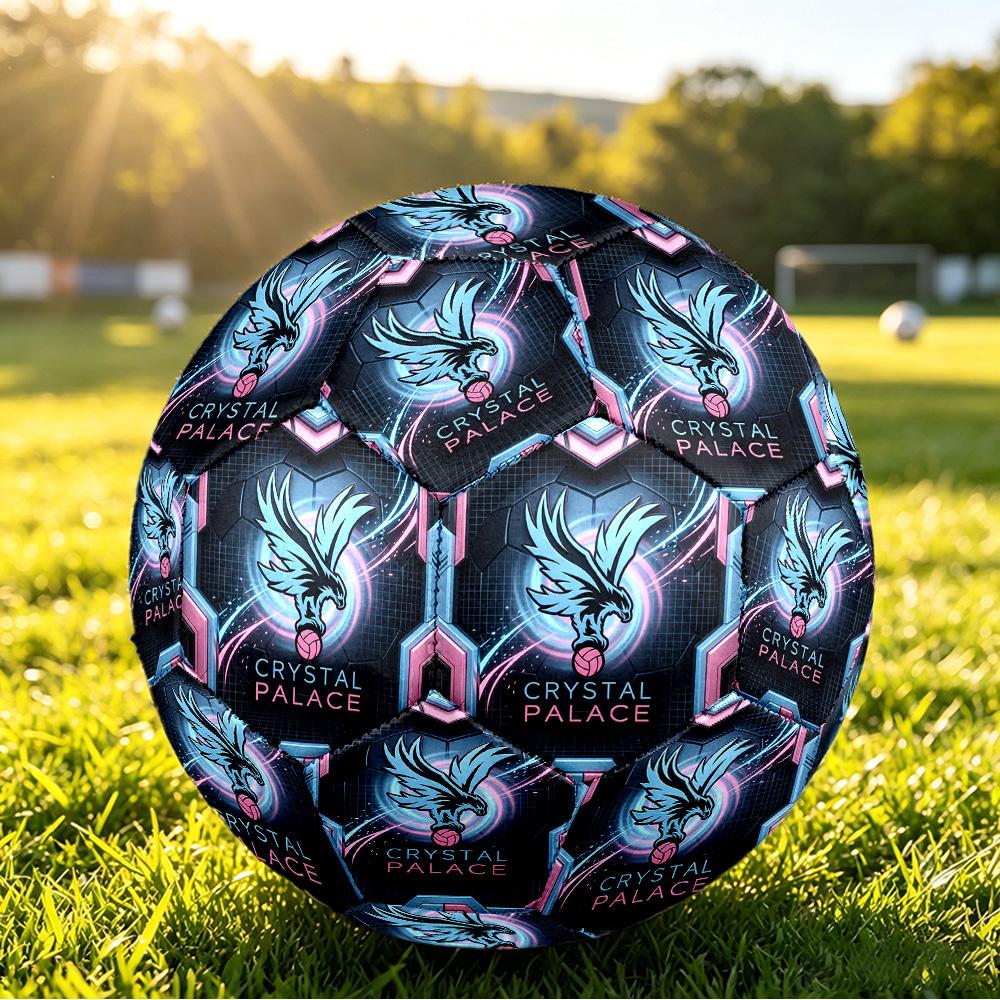 Crystal Palace FootballPrinted Size 5 Soccer Botball, Anti Slip Adult Match Football Souvenir for Football Fans
