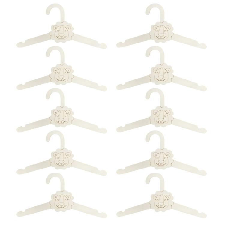 Multipacks of 10 Sturdy Wood Materials Nursery Hangers Gentle on Baby Clothes without Slip Features Home Accessory