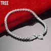 925 Sterling Silver 4mm Side Chain Beautiful Bracelet Gift Jewelry